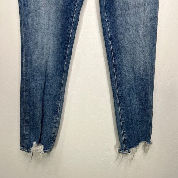 Paige Sarah Slim Cancun Destroyed Hem High Rise Jeans Size 24 light wash - Picture 7 of 11